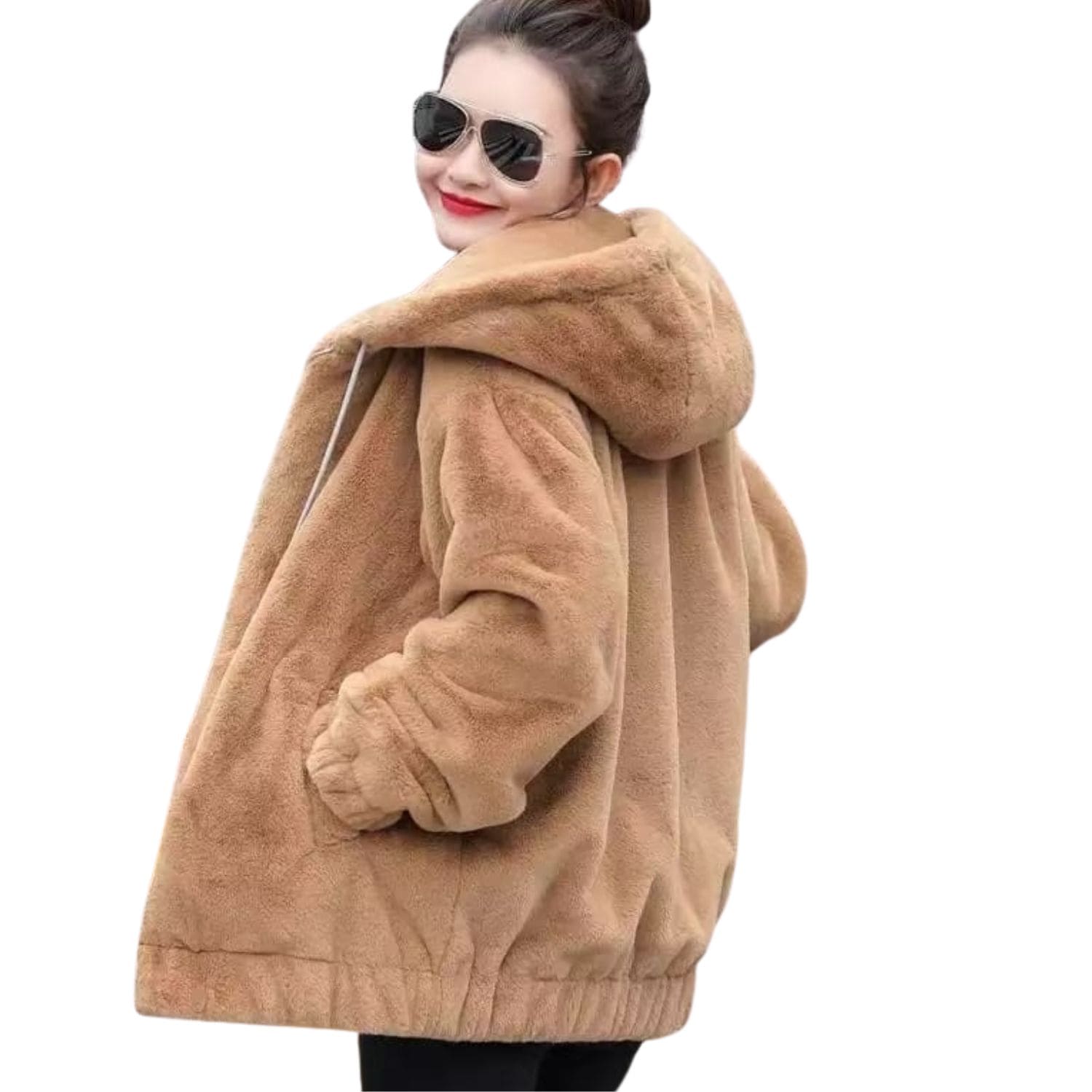 womens-light-BROWN-faux-fur-hooded-winter-jacket-back_jpg